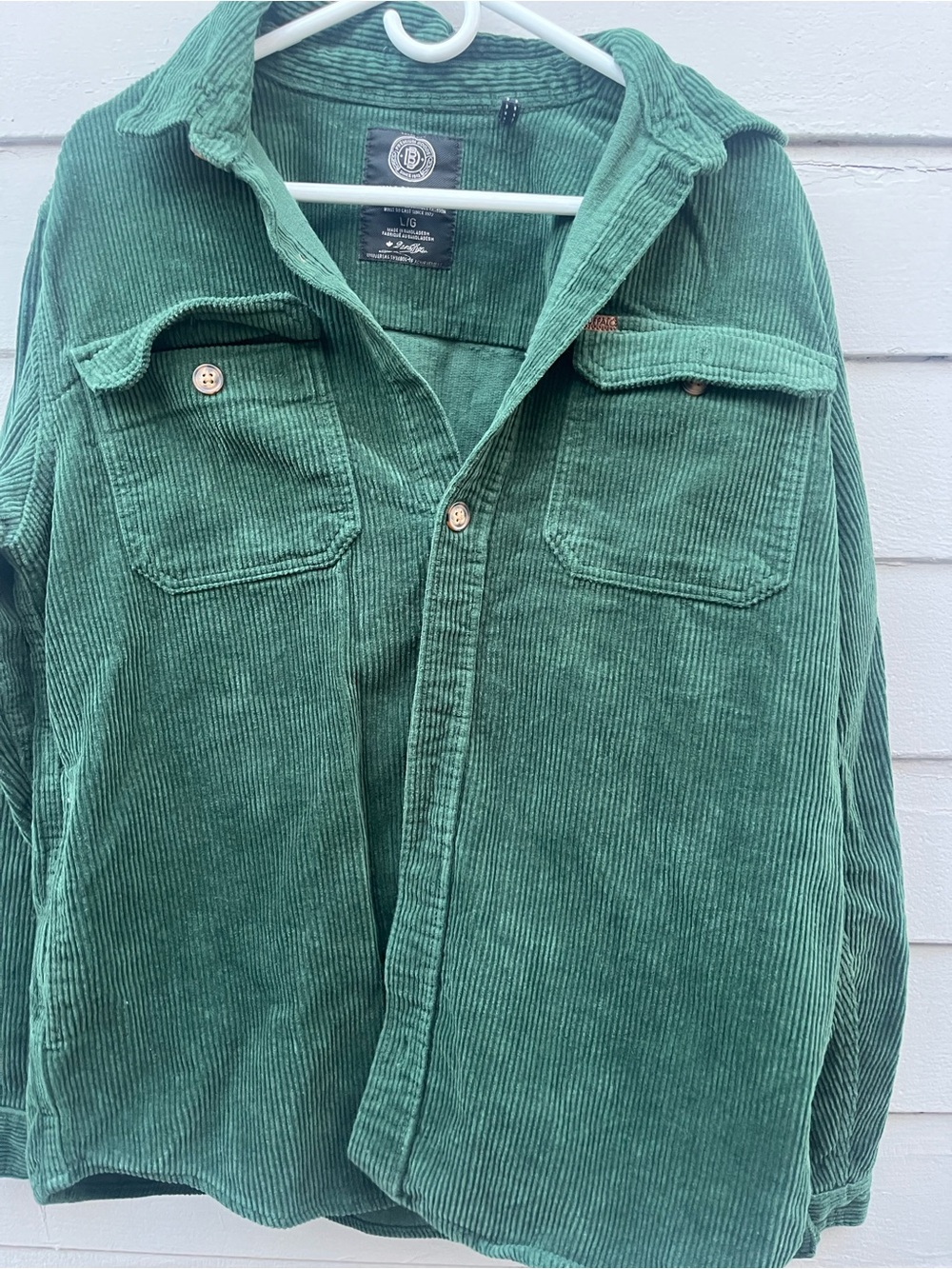 Buffalo David Bitton Green Corduroy Shirt Jacket